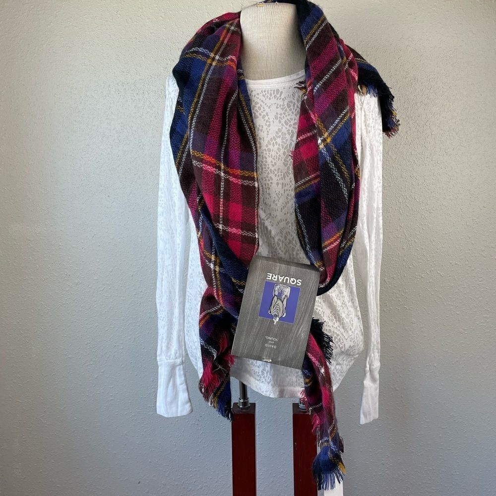 NWT David and Young Square Plaid Scarf